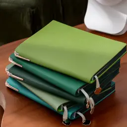 A5 PU Leather Ruled Notebook with Sewn Binding thumbnail 3