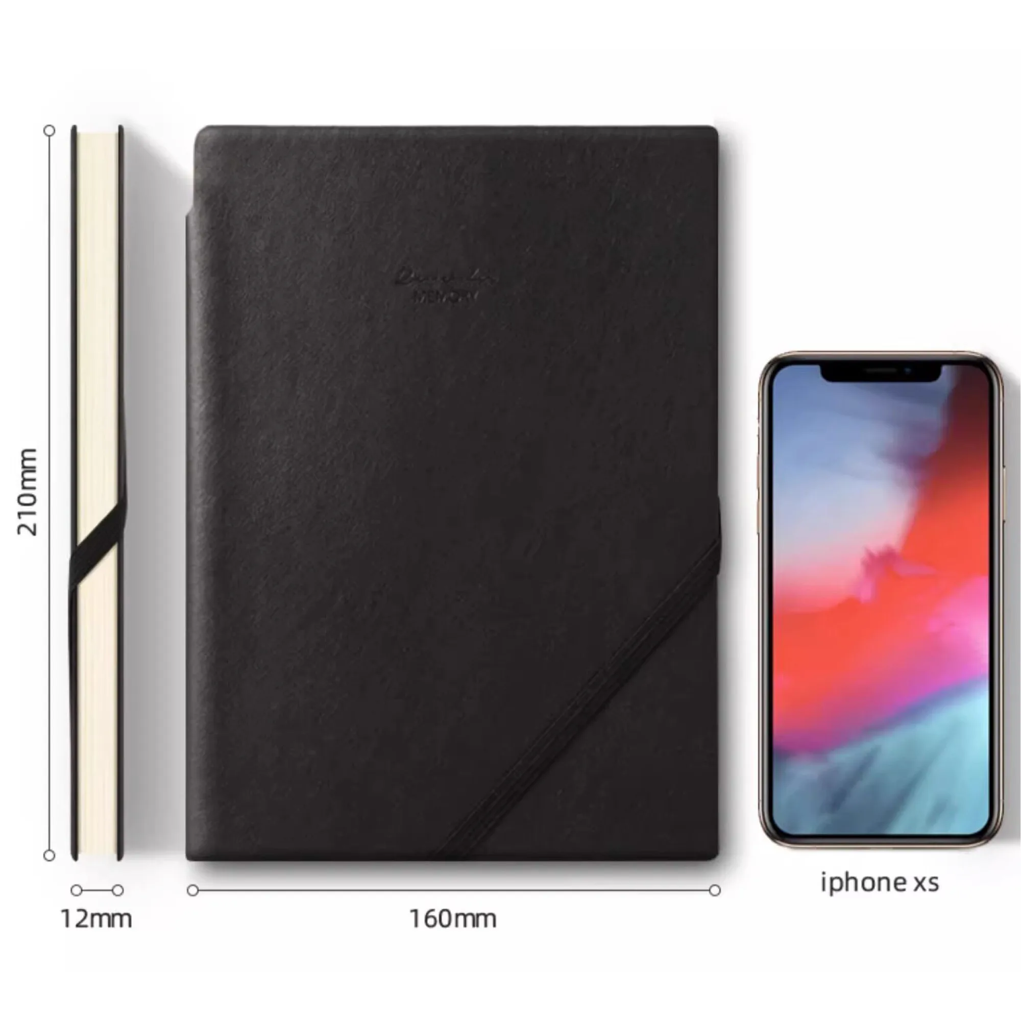 Deli 22215 A5/25K PU Faux Leather Notebook with Pen Loop and Elastic Strap thumbnail 3