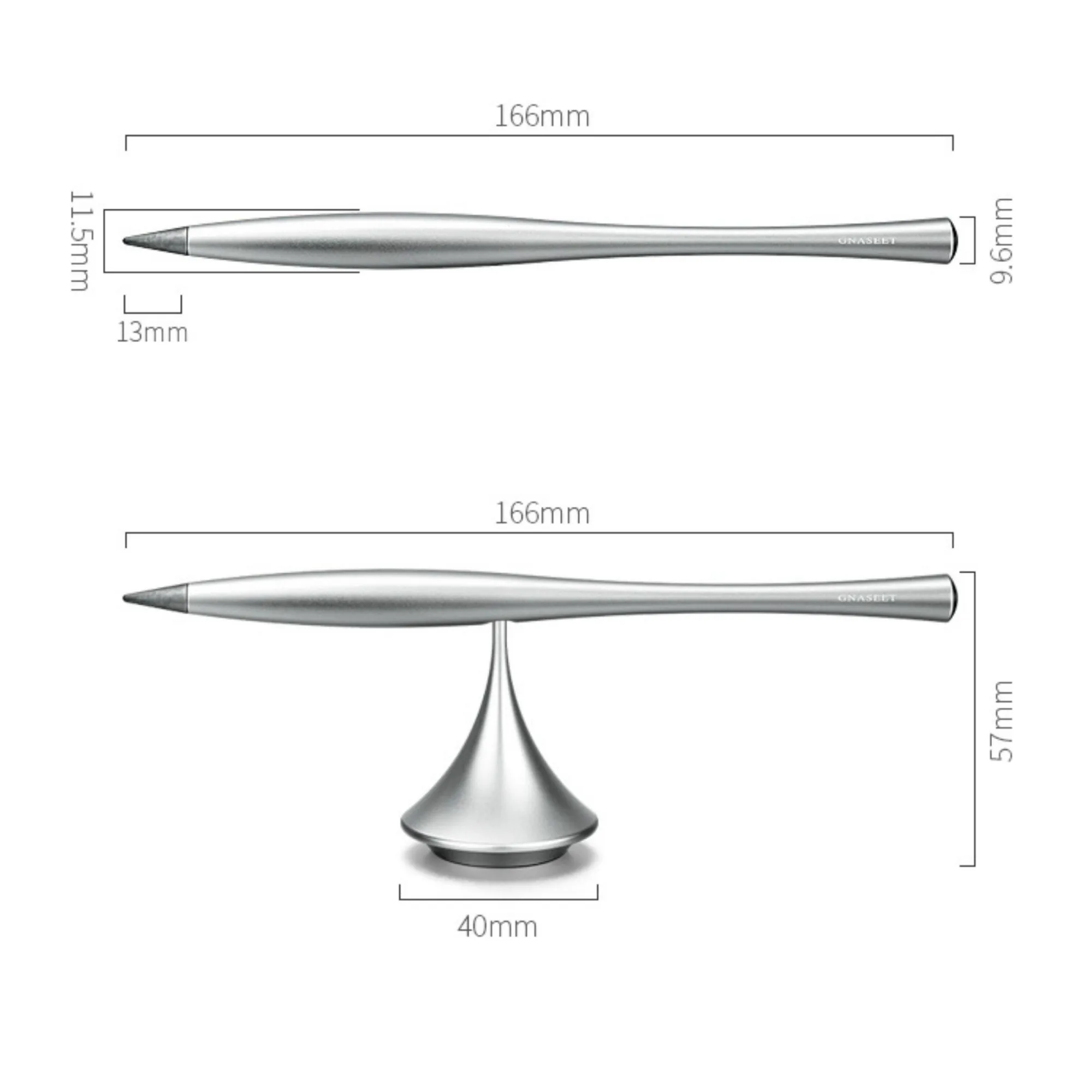 GNASEET GS-68 Inkless Metal Pen with Rotating Pen Holder thumbnail 3