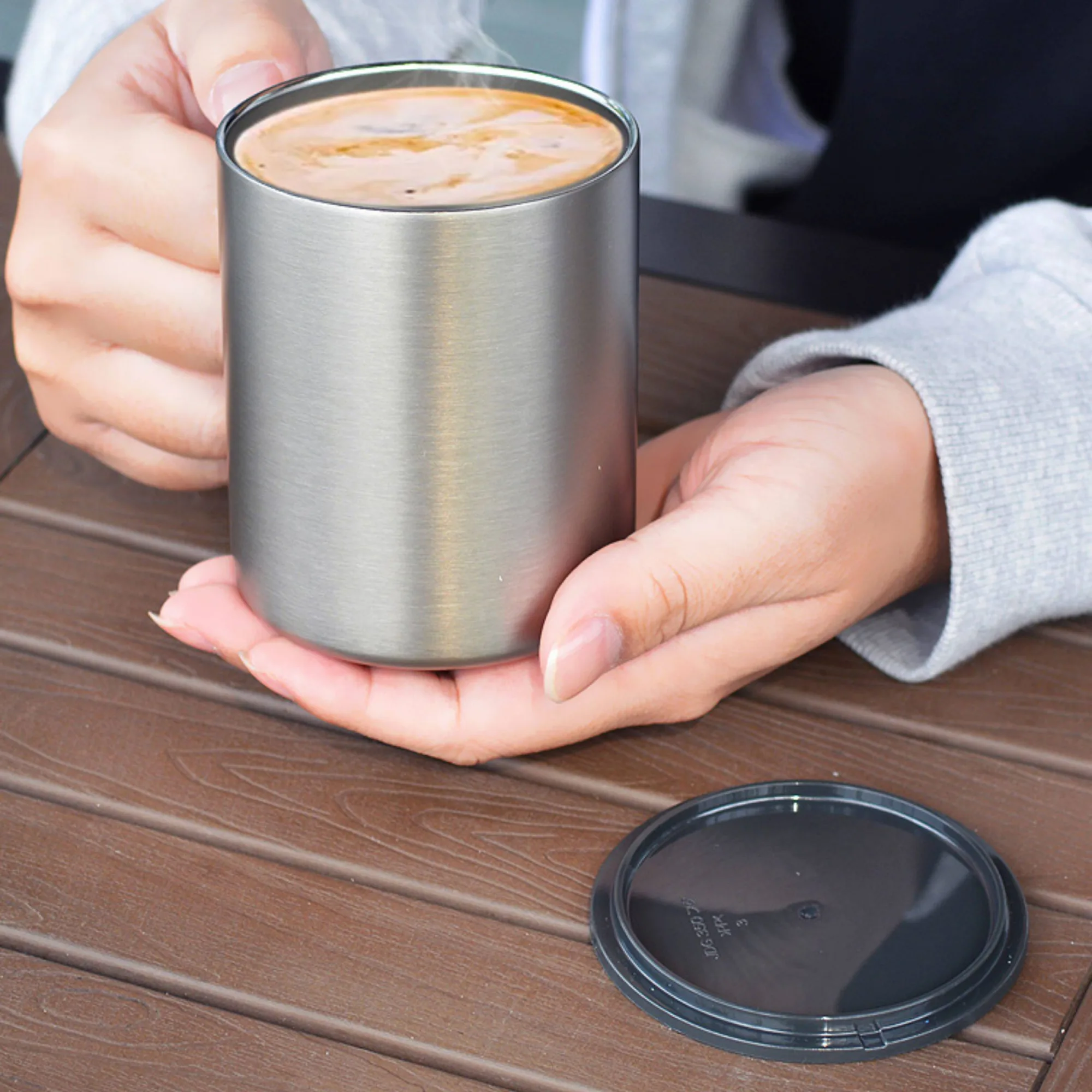 Thermos Insulated Coffee Mug with Lid and Handle thumbnail 3