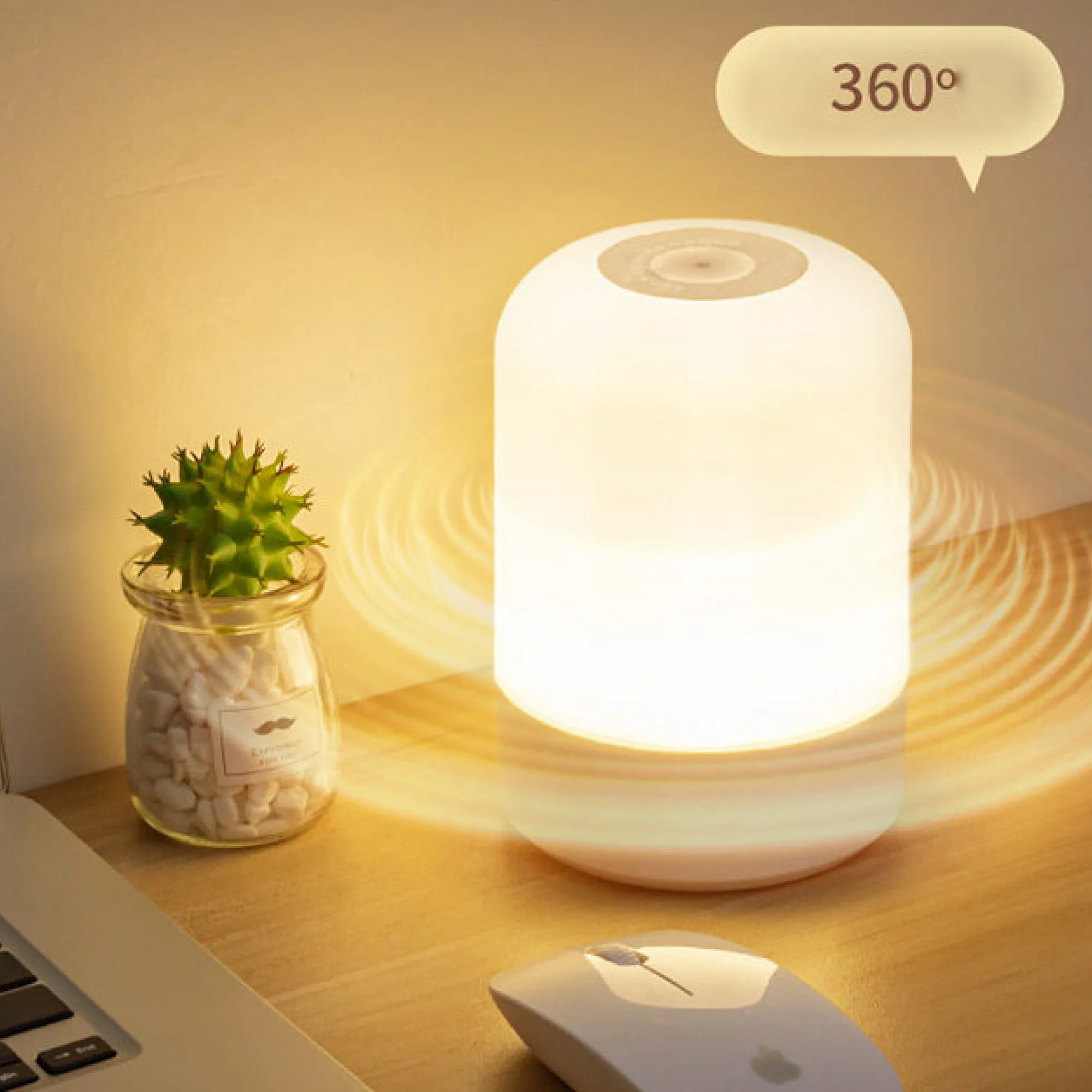 Rechargeable LED Bedside Night Light with Touch and Remote Control thumbnail 3
