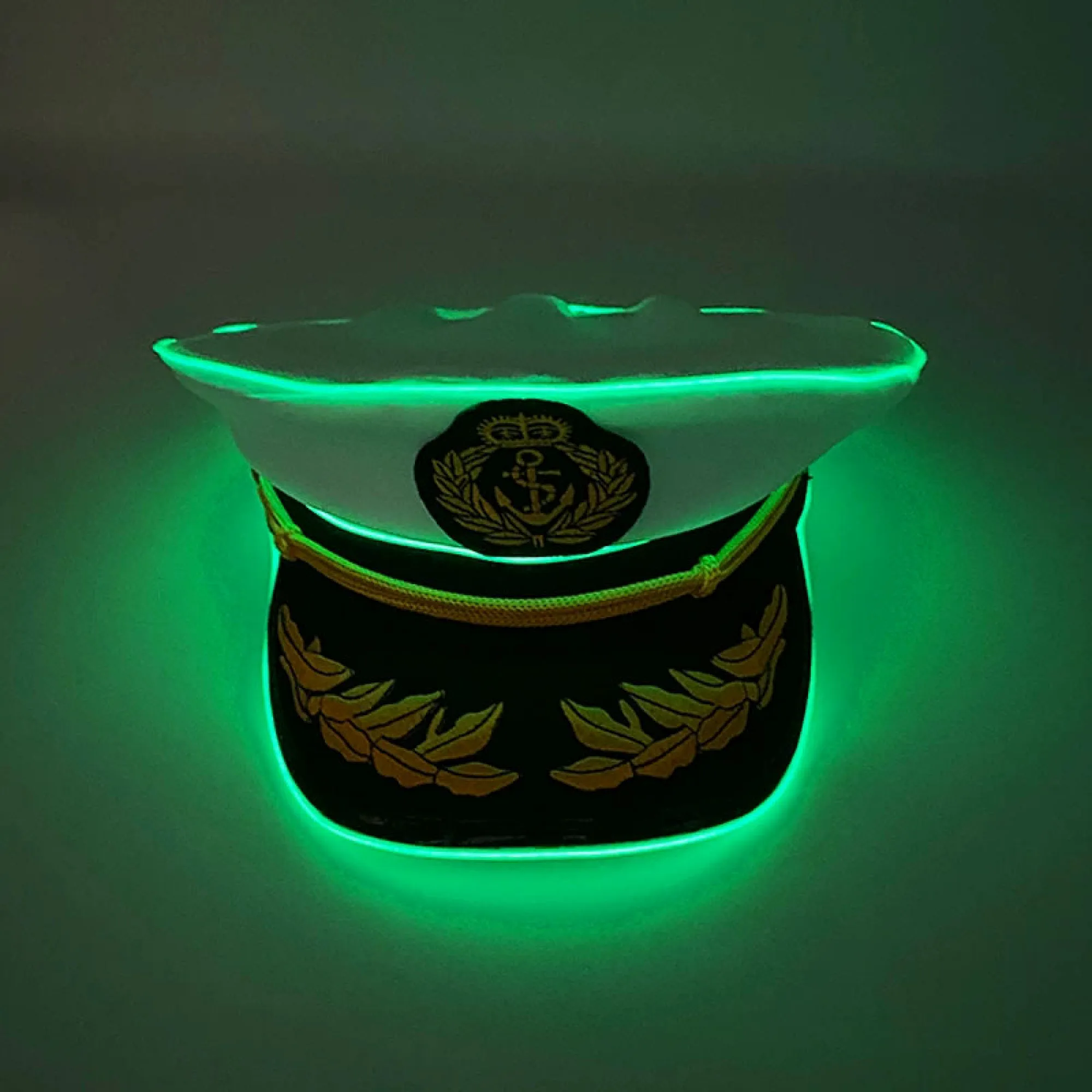 LED Light-up Sailor/Navy Cap with Embroidered Emblem thumbnail 9