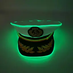 LED Light-up Sailor/Navy Cap with Embroidered Emblem thumbnail 8