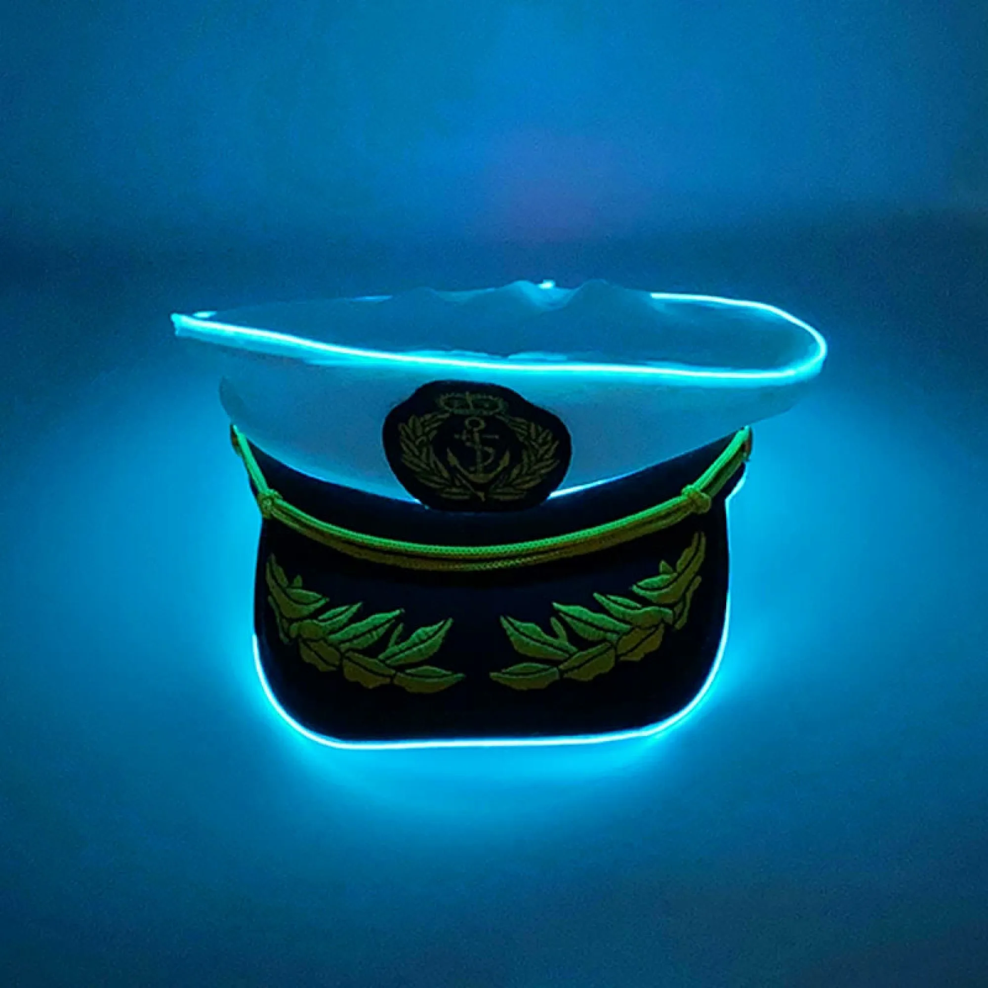 LED Light-up Sailor/Navy Cap with Embroidered Emblem thumbnail 8