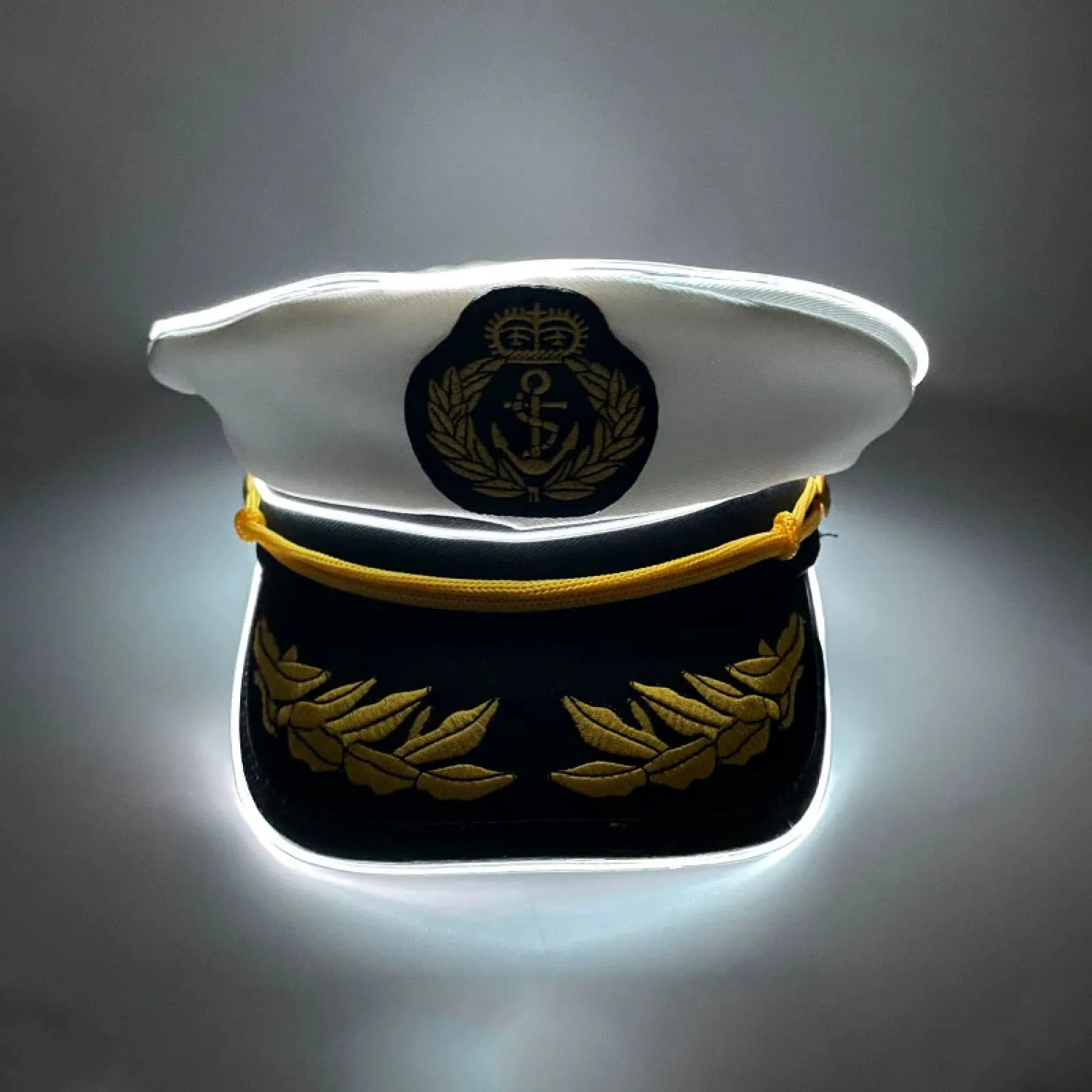 LED Light-up Sailor/Navy Cap with Embroidered Emblem thumbnail 7