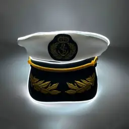 LED Light-up Sailor/Navy Cap with Embroidered Emblem thumbnail 6