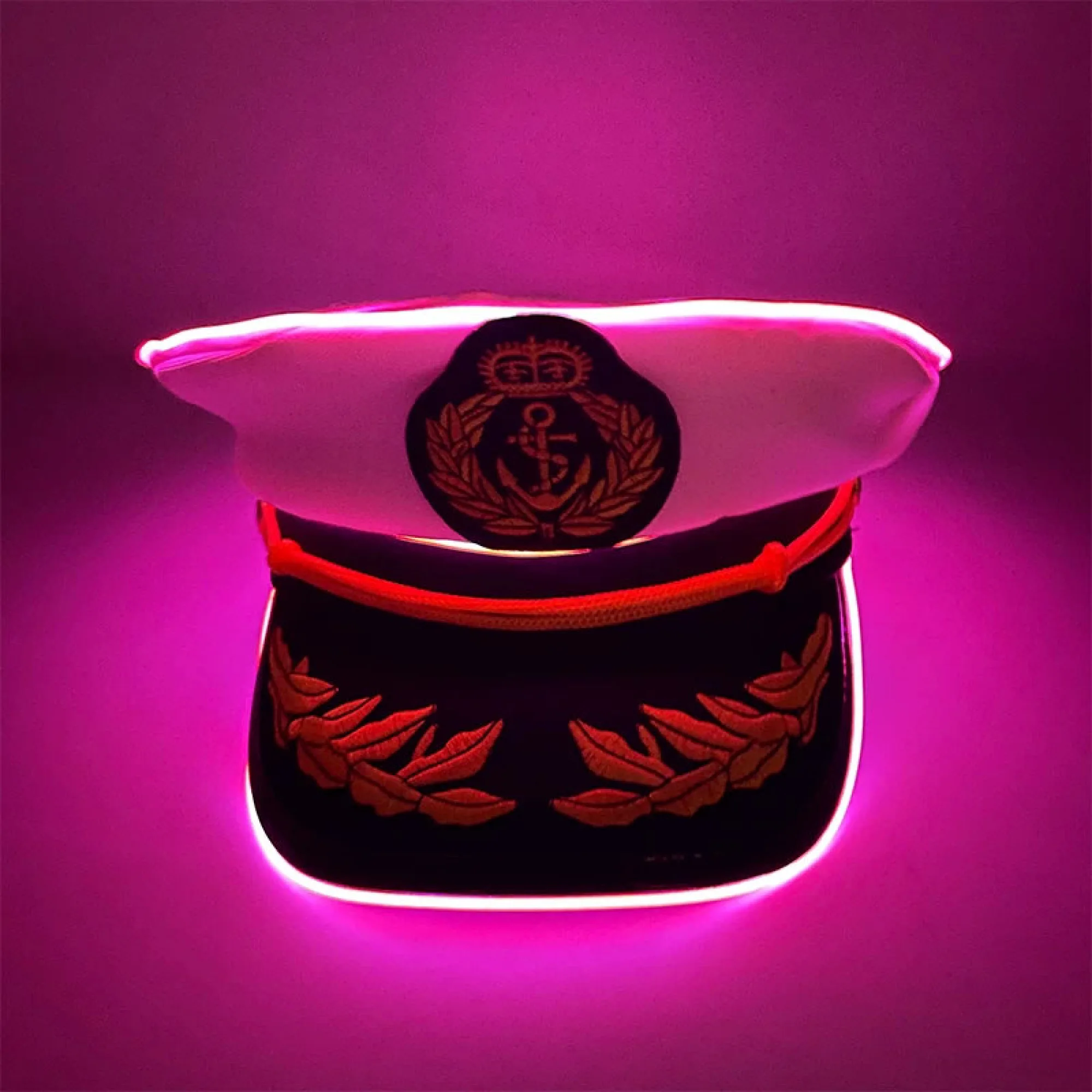 LED Light-up Sailor/Navy Cap with Embroidered Emblem thumbnail 10