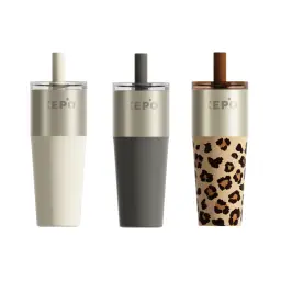 KEPO KC014 T-Shape Stainless Steel Insulated Cup with Straw Lid, 700ml thumbnail 1