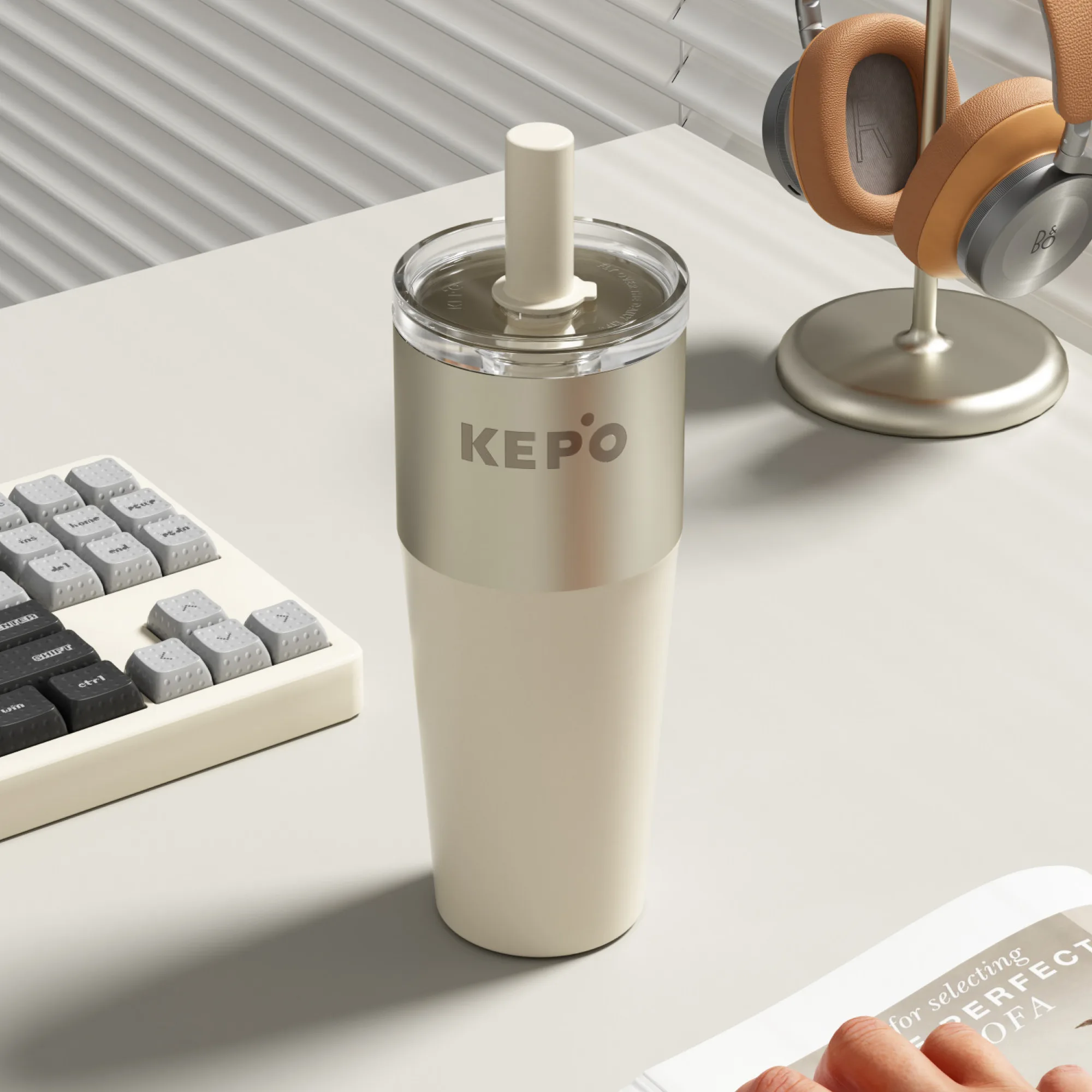 KEPO KC014 T-Shape Stainless Steel Insulated Cup with Straw Lid, 700ml thumbnail 9