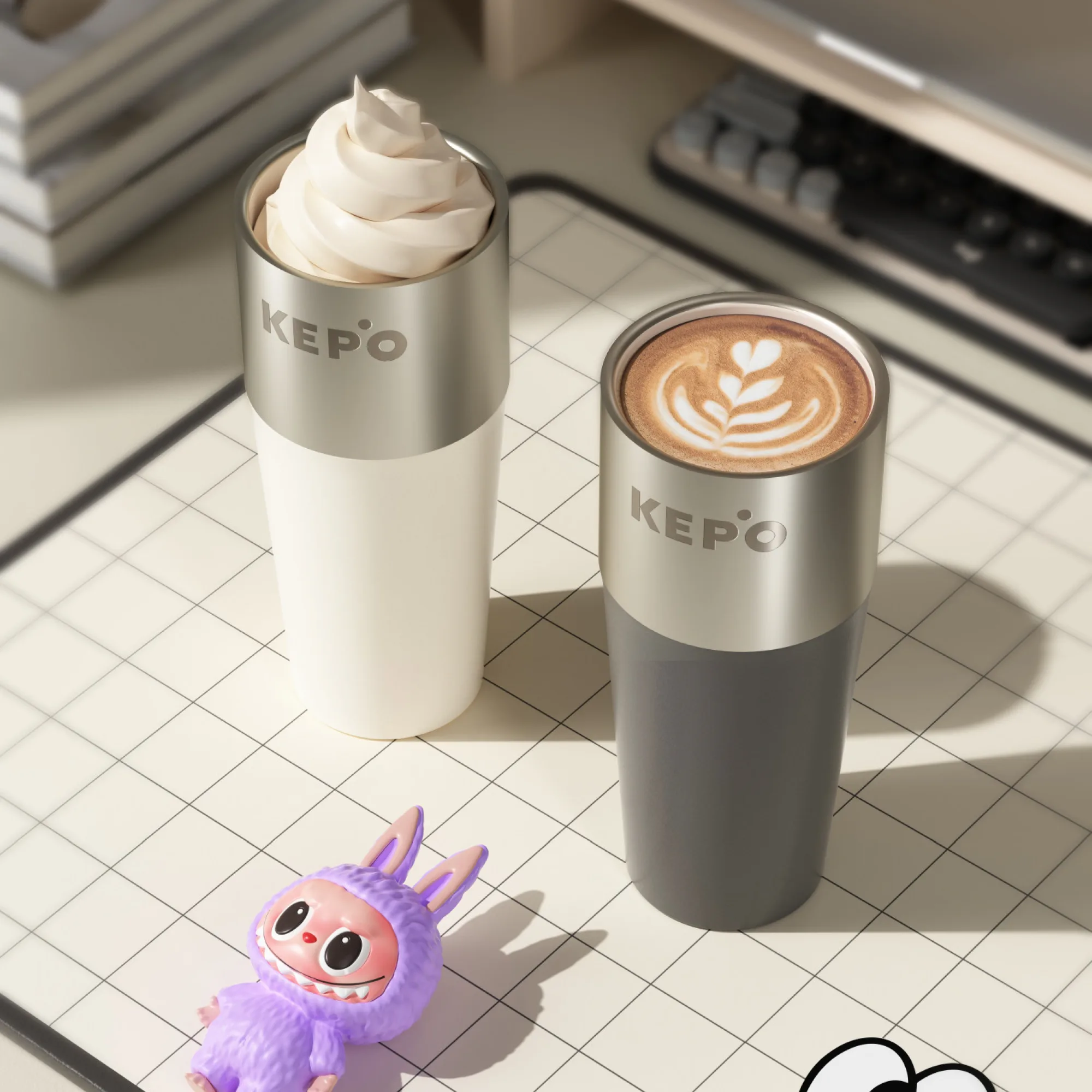 KEPO KC014 T-Shape Stainless Steel Insulated Cup with Straw Lid, 700ml thumbnail 4