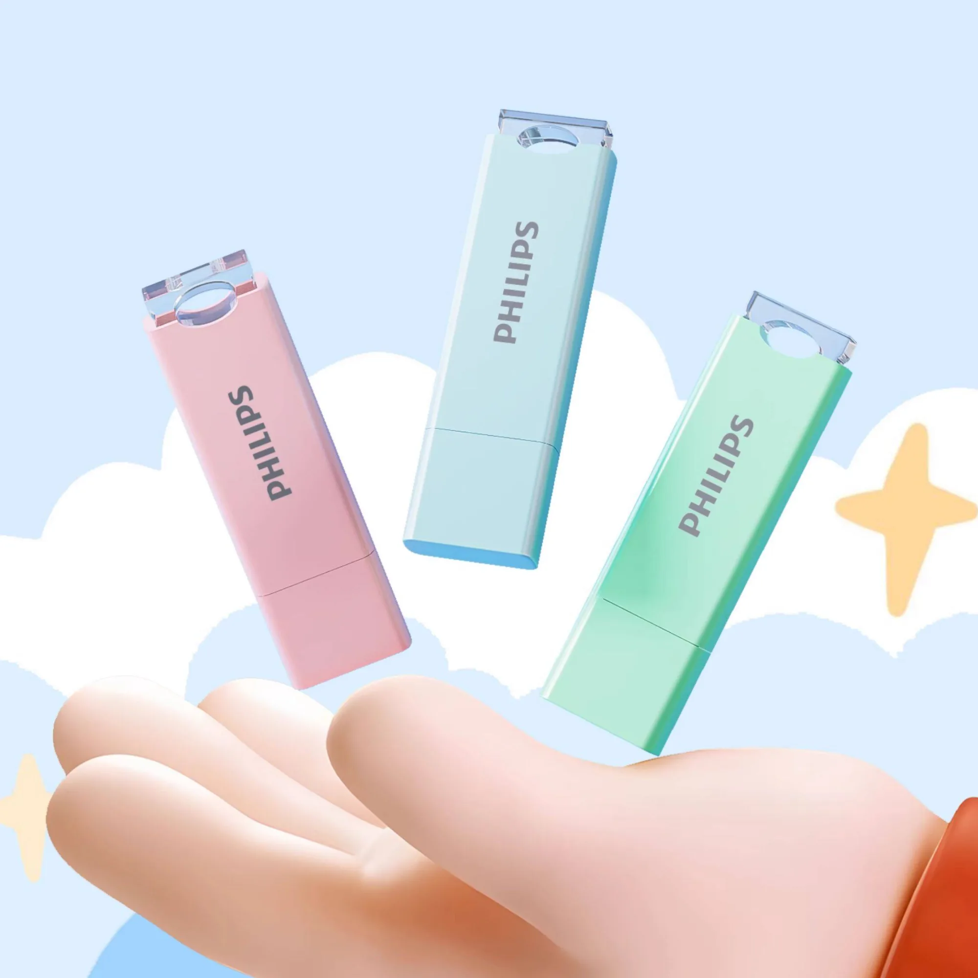 Philips USB 2.0 Flash Drive, 4GB-64GB, Multiple Colors