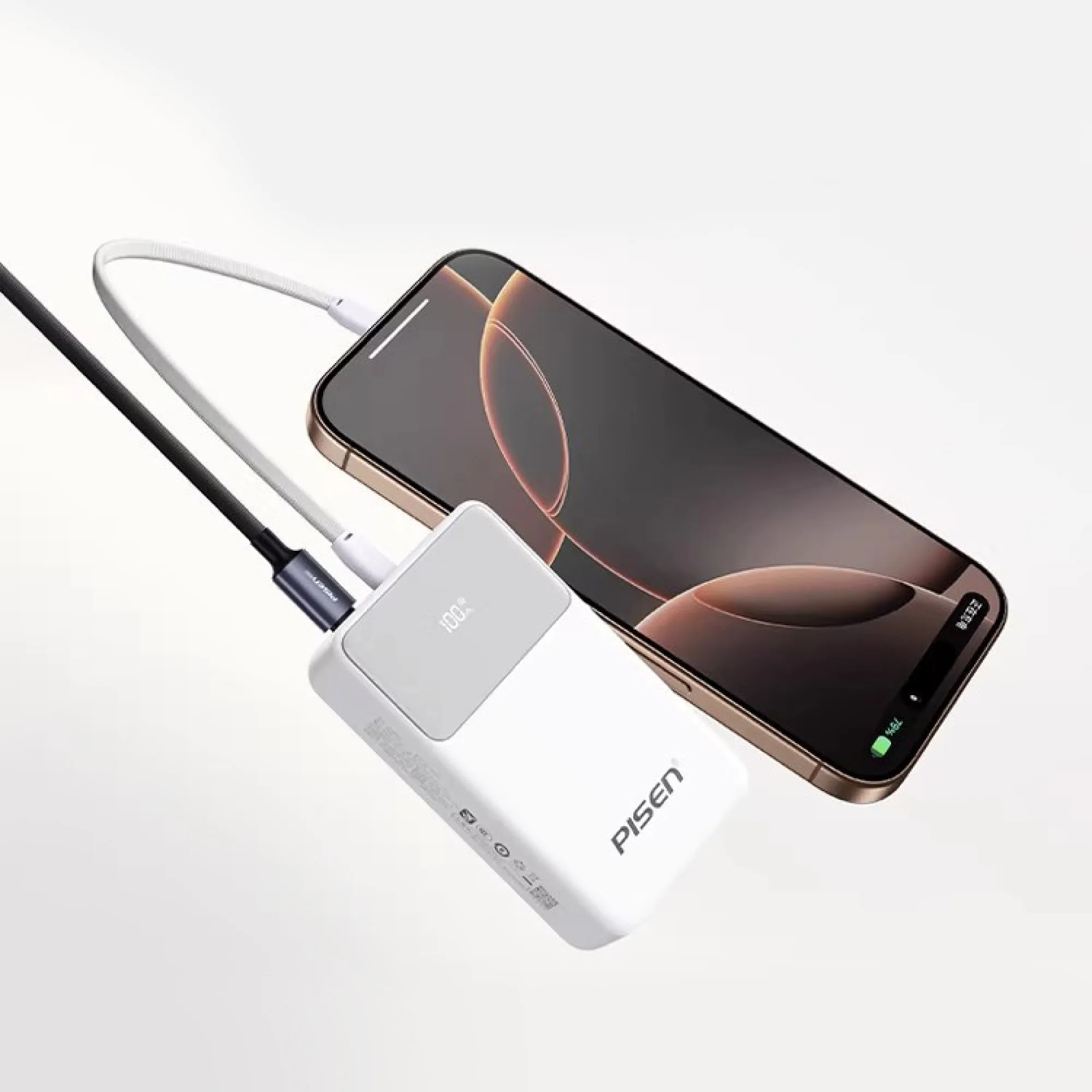 Pisen 10000mAh/20000mAh Power Bank with 22.5W Fast Charging, Standard and Built-in Cable Models thumbnail 2