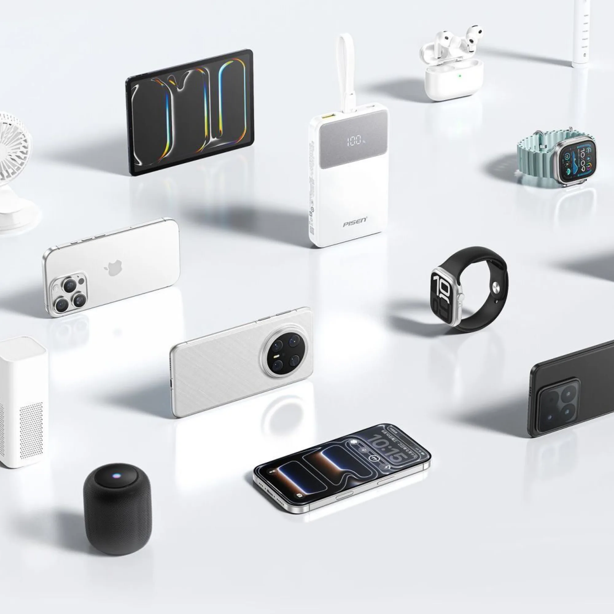 Pisen 10000mAh/20000mAh Power Bank with 22.5W Fast Charging, Standard and Built-in Cable Models thumbnail 6