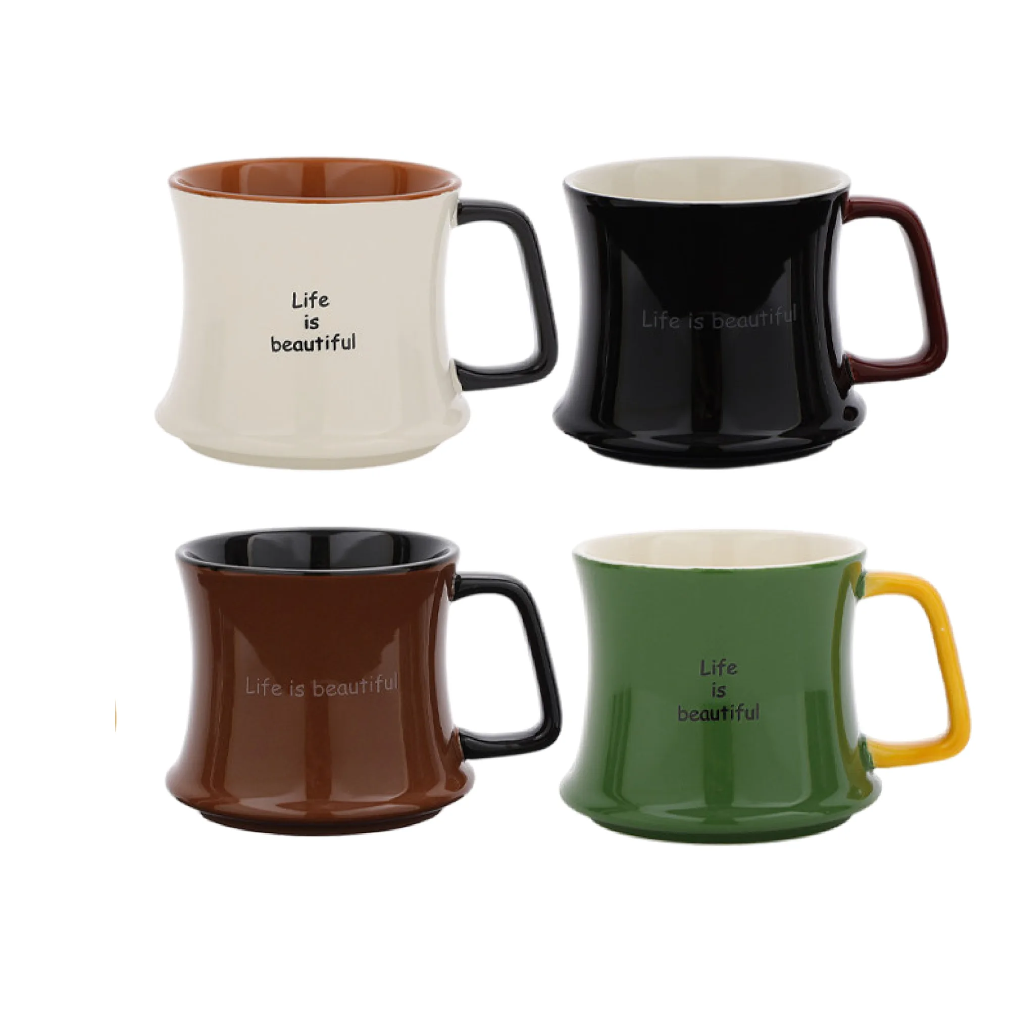 Ceramic Coffee Mug with Single Ear Handle