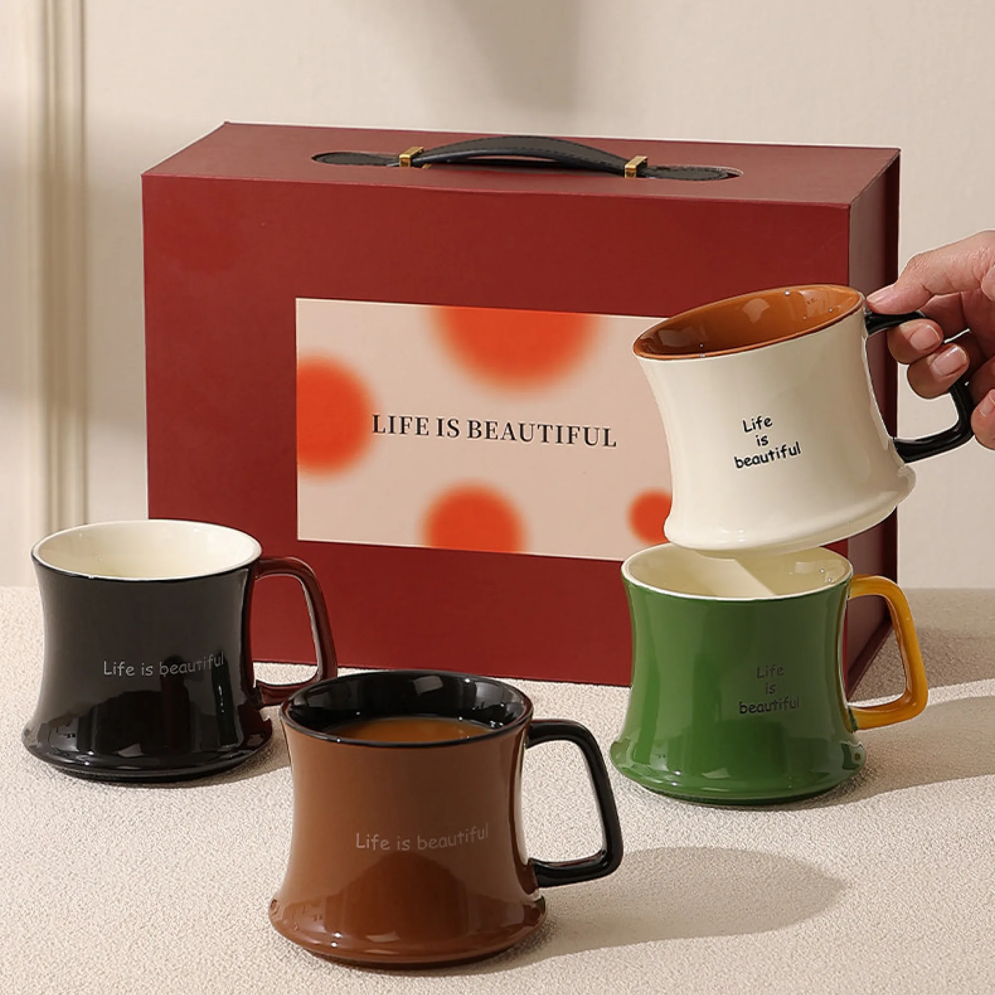 Ceramic Coffee Mug with Single Ear Handle thumbnail 6
