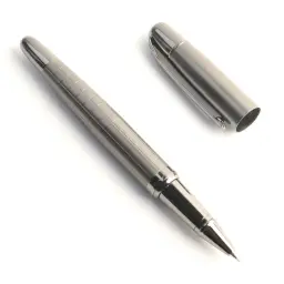 Metal Ballpoint Pen with Stainless Steel Cap, 0.5mm Black/Blue Ink thumbnail 4