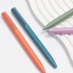 Twist-Action Retractable Ballpoint Pen 0.5mm Bullet Tip Black Ink Quick-Drying ABS Barrel Model 698 thumbnail 3