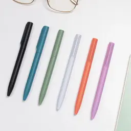 Twist-Action Retractable Ballpoint Pen 0.5mm Bullet Tip Black Ink Quick-Drying ABS Barrel Model 698 thumbnail 2