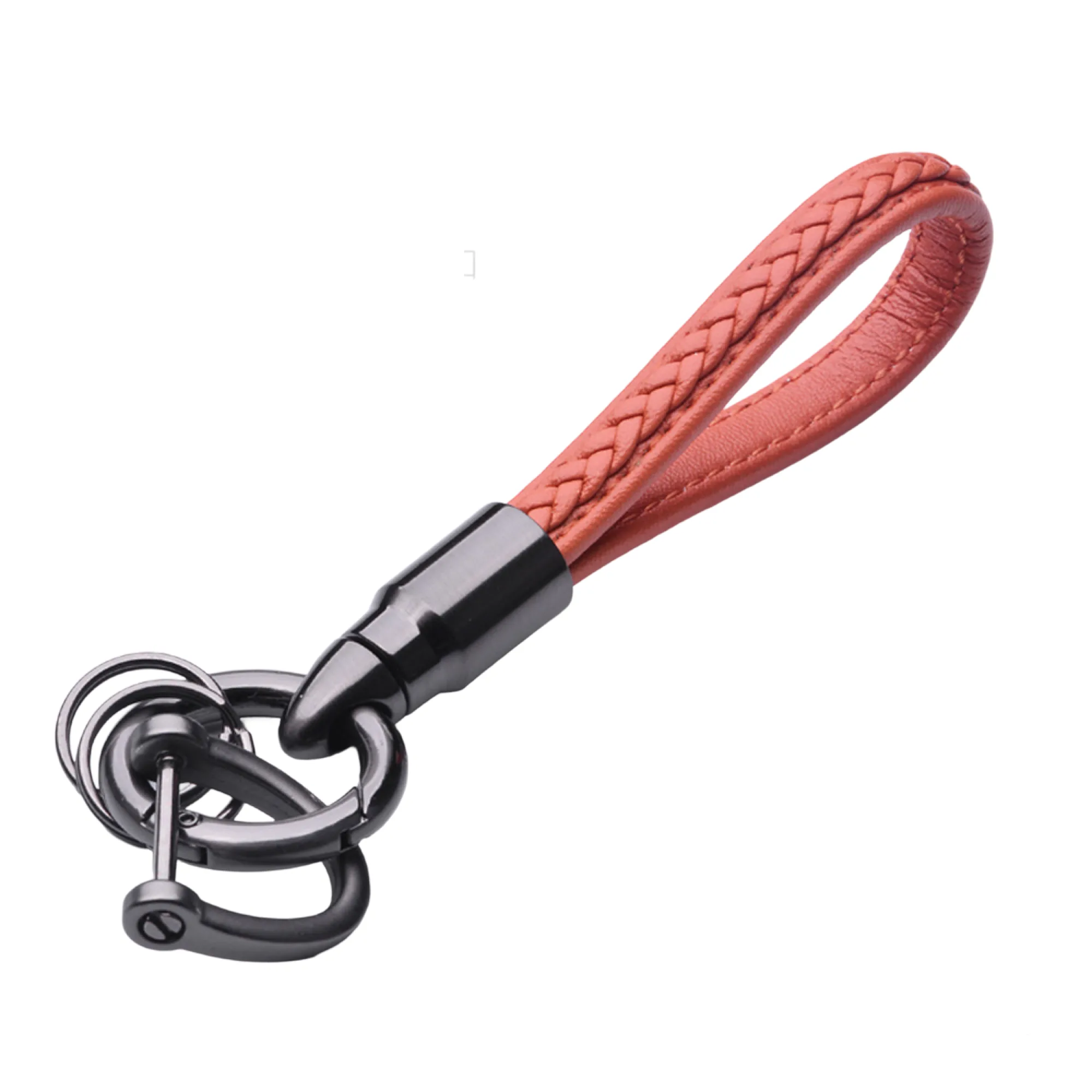 Handwoven Leather Keychain with Horse Hoof Buckle thumbnail 11