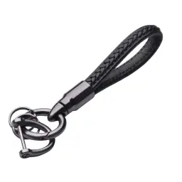 Handwoven Leather Keychain with Horse Hoof Buckle thumbnail 9