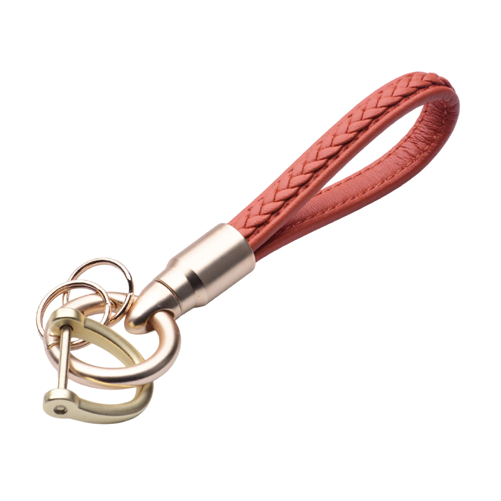 Handwoven Leather Keychain with Horse Hoof Buckle thumbnail 15