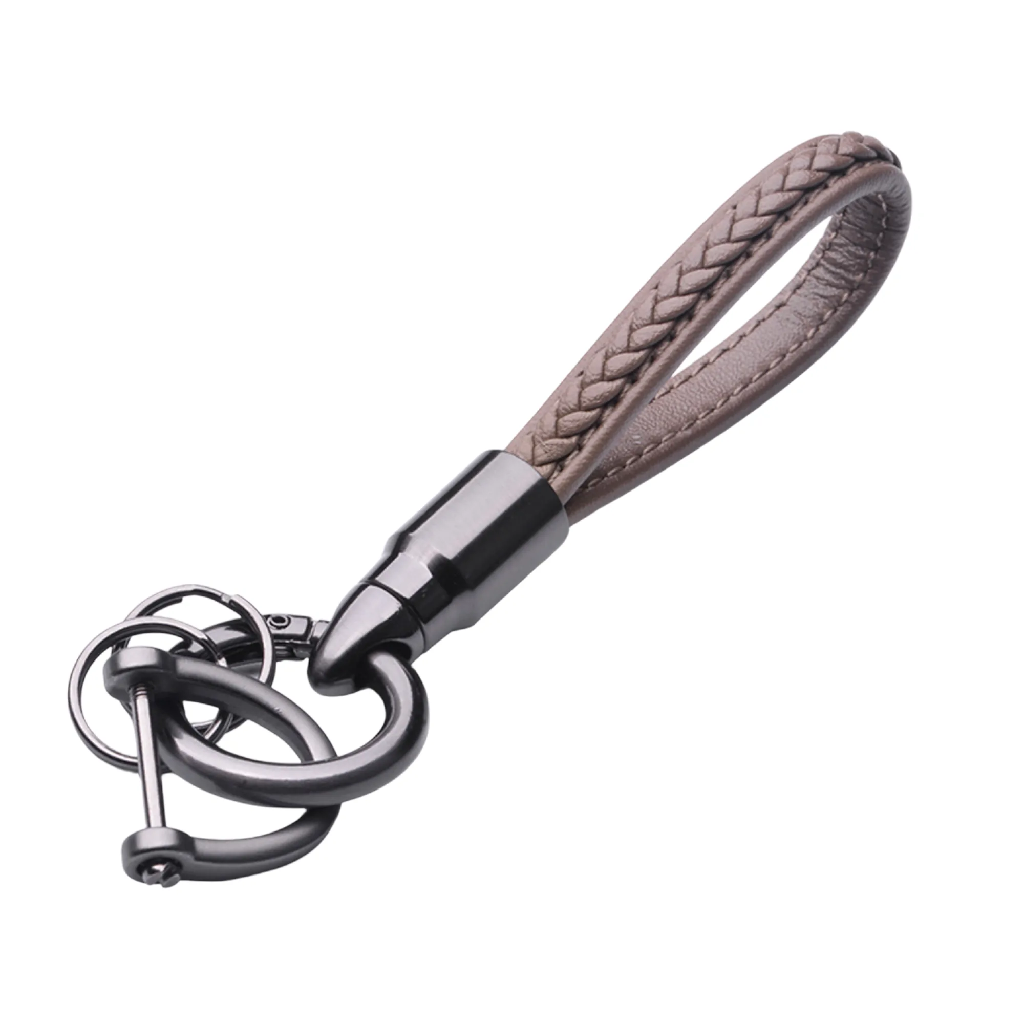 Handwoven Leather Keychain with Horse Hoof Buckle thumbnail 8