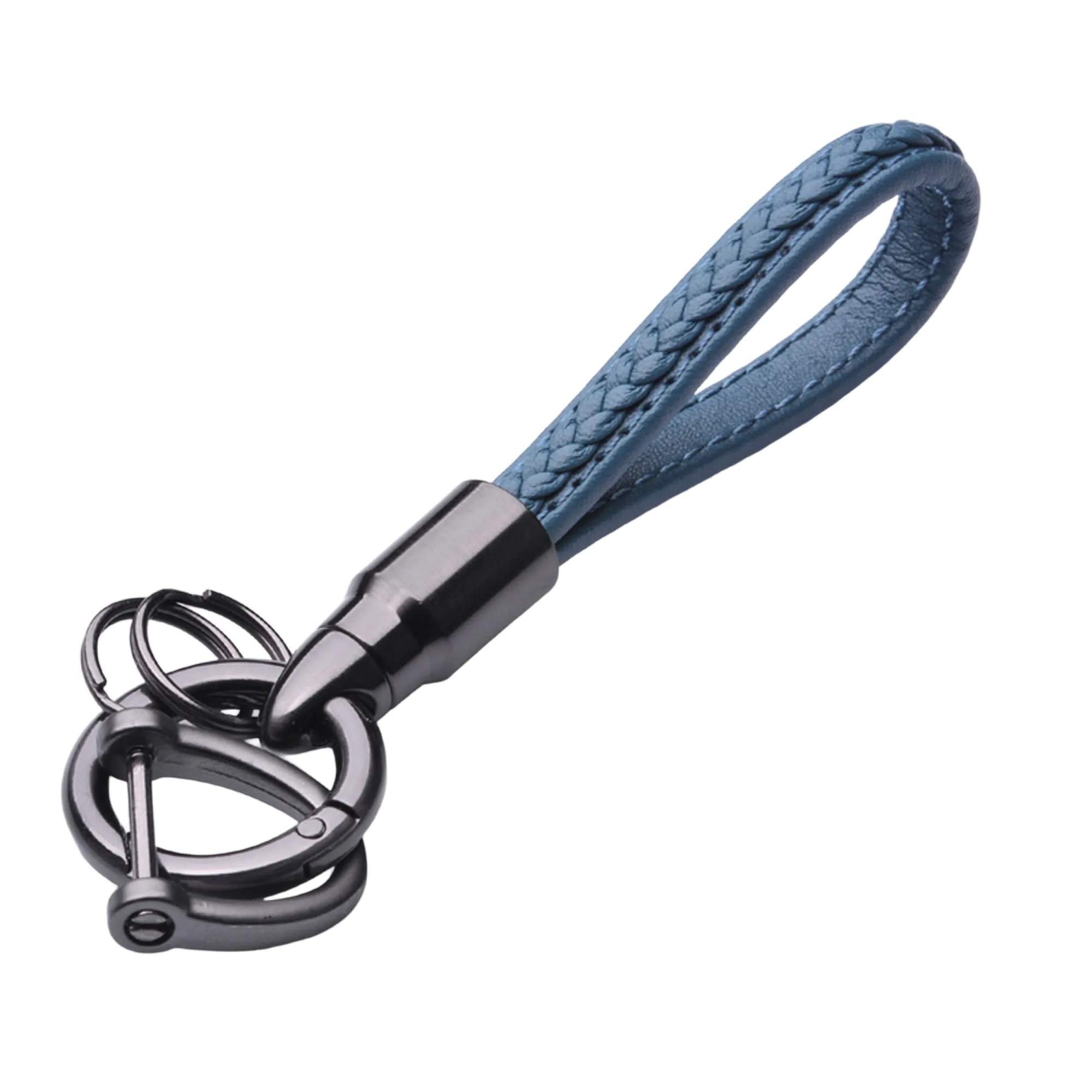 Handwoven Leather Keychain with Horse Hoof Buckle thumbnail 10