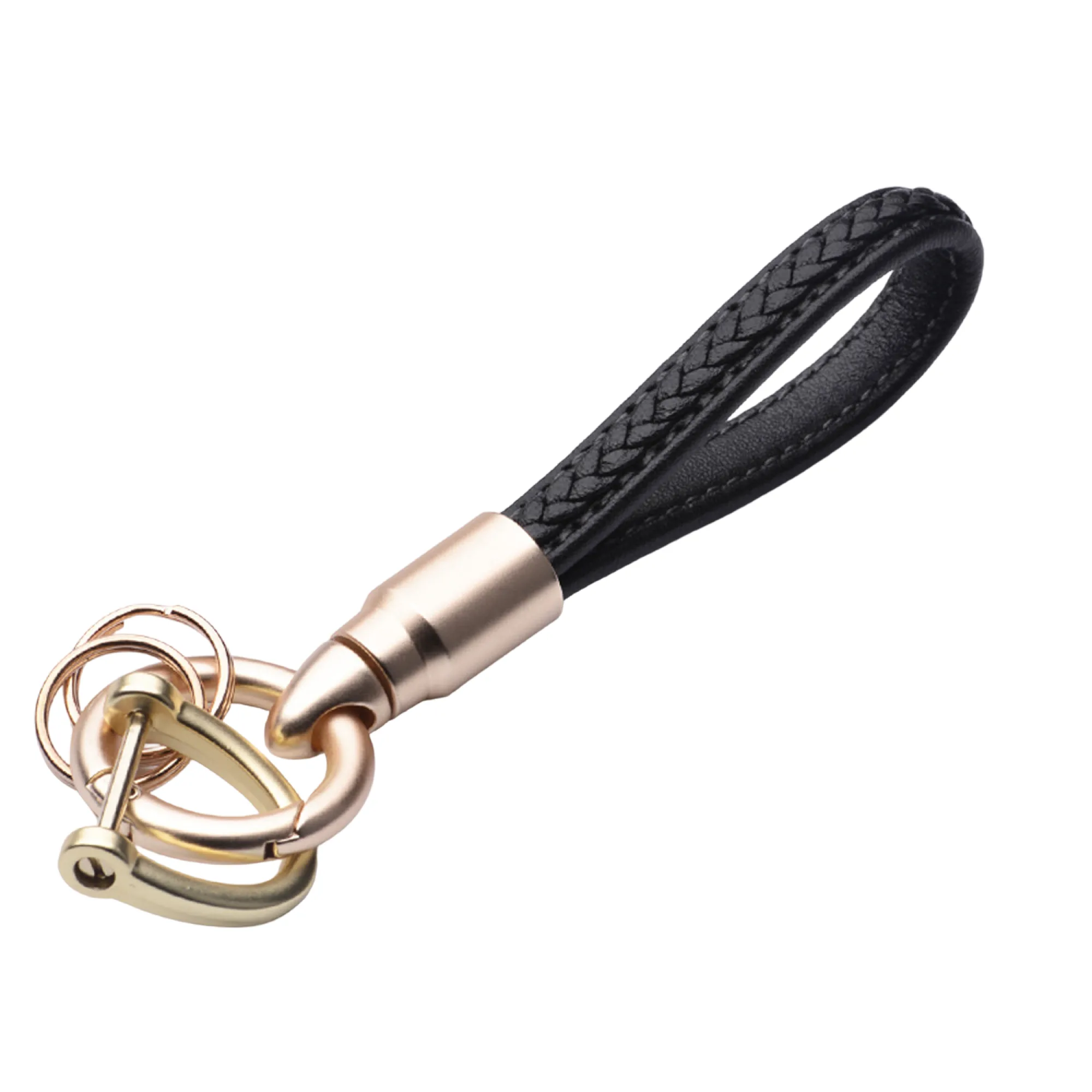 Handwoven Leather Keychain with Horse Hoof Buckle thumbnail 16