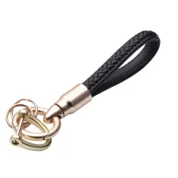 Handwoven Leather Keychain with Horse Hoof Buckle thumbnail 16