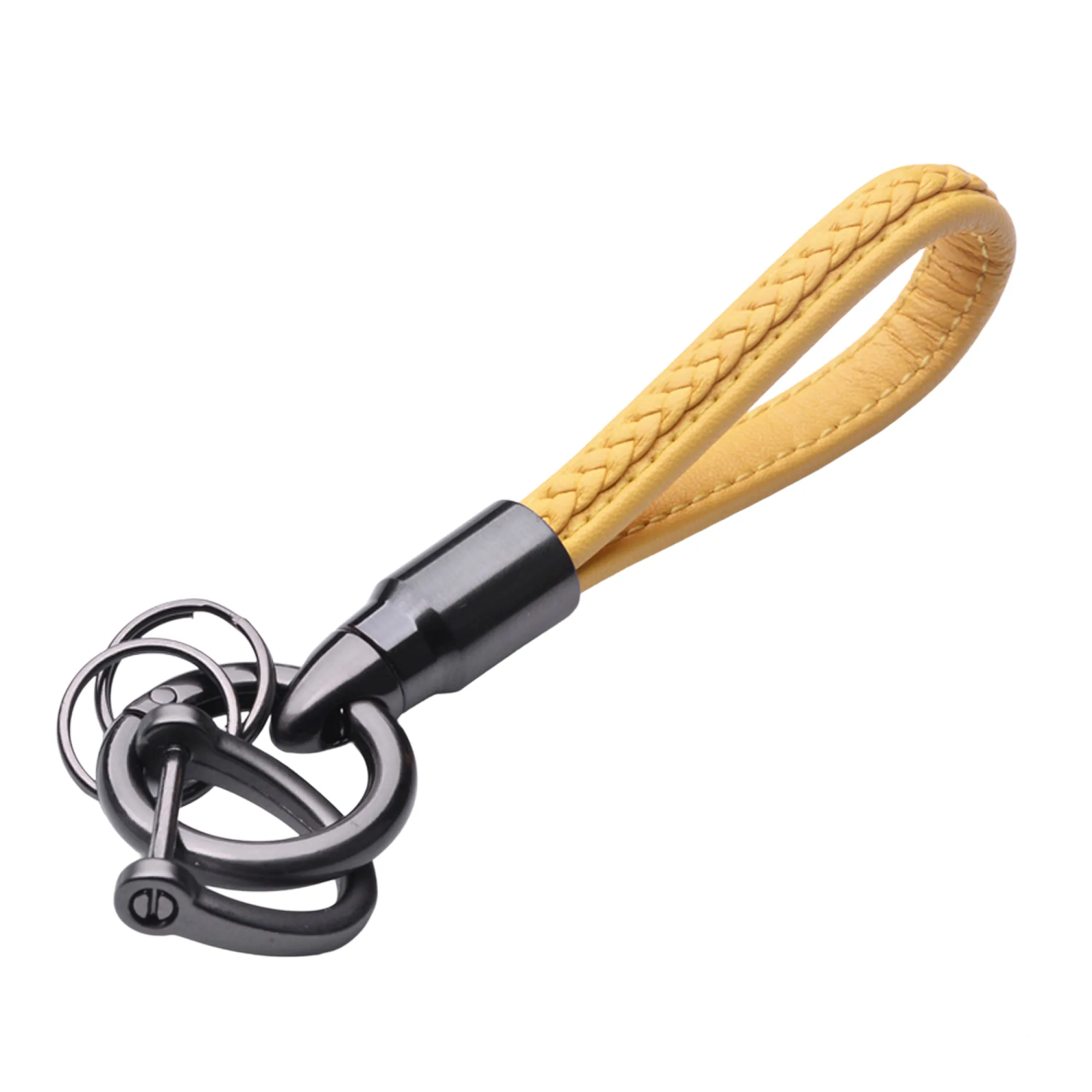 Handwoven Leather Keychain with Horse Hoof Buckle thumbnail 13