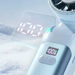 Mini Handheld USB Rechargeable Fan with Cooling Function thumbnail 5