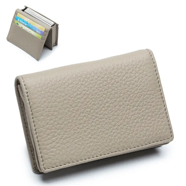 Top-Grain Cowhide Leather Card Case and Coin Purse