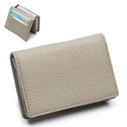 Top-Grain Cowhide Leather Card Case and Coin Purse thumbnail 1