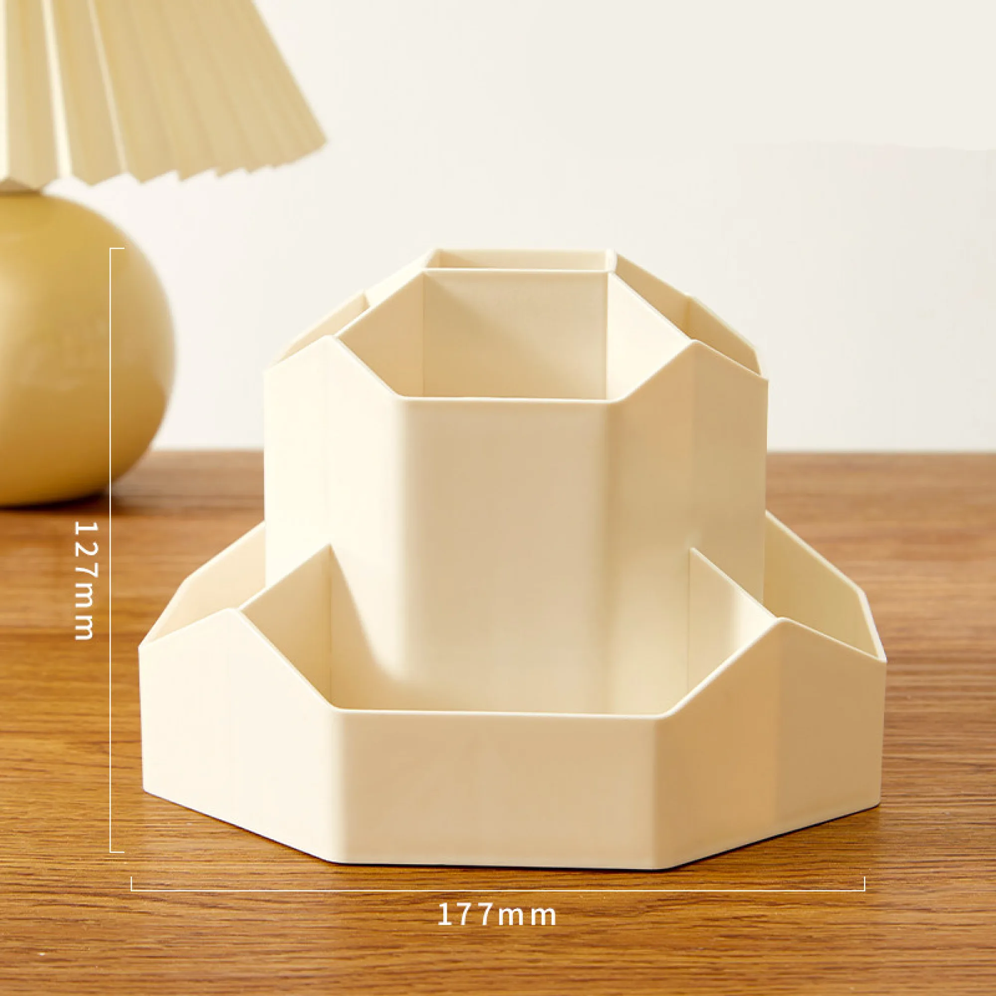 Rotating and Non-Rotating Multi-Compartment Desk Organizer Pen Holder thumbnail 5