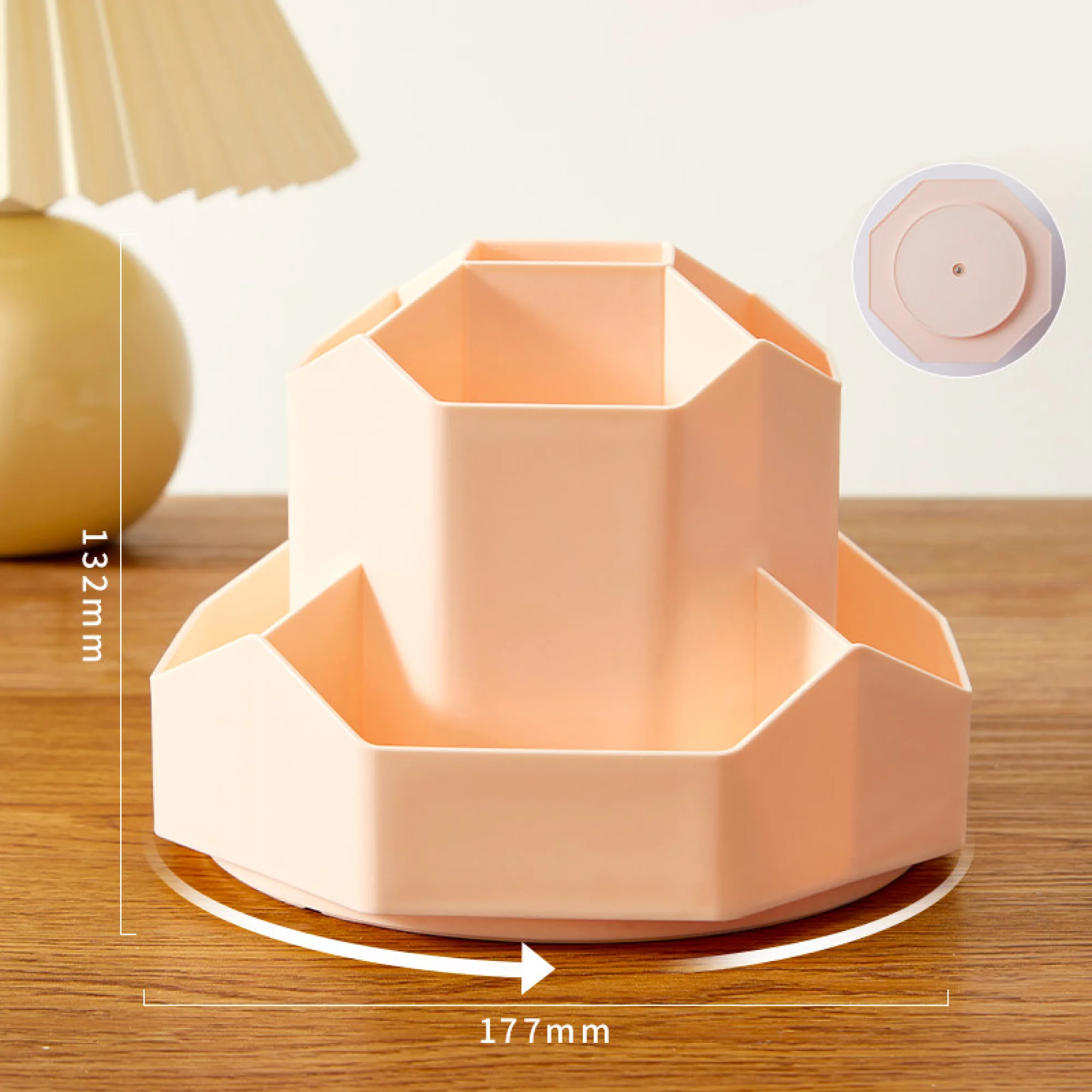 Rotating and Non-Rotating Multi-Compartment Desk Organizer Pen Holder thumbnail 4