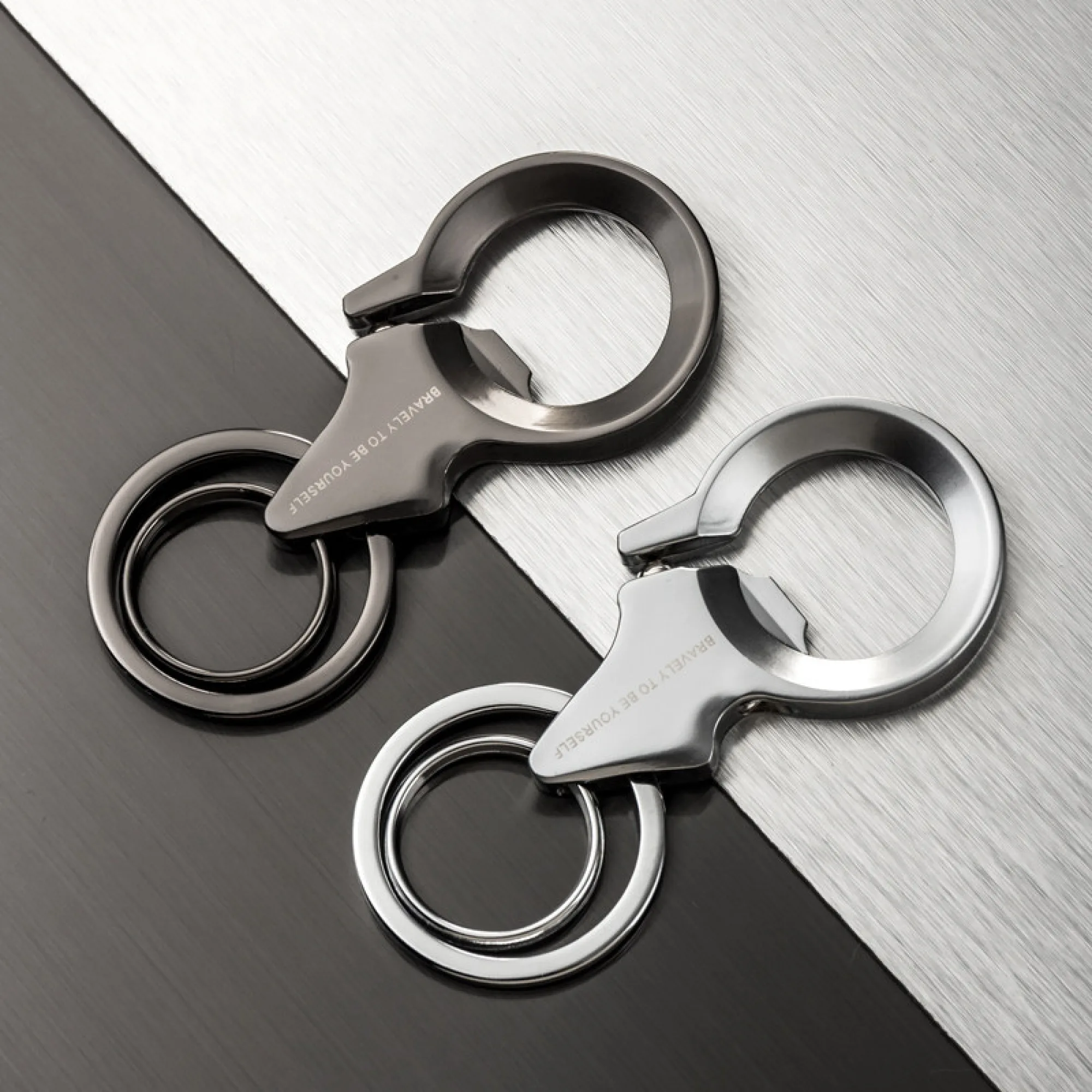 Zinc Alloy Keychain with Bottle Opener and Dual Key Rings thumbnail 3