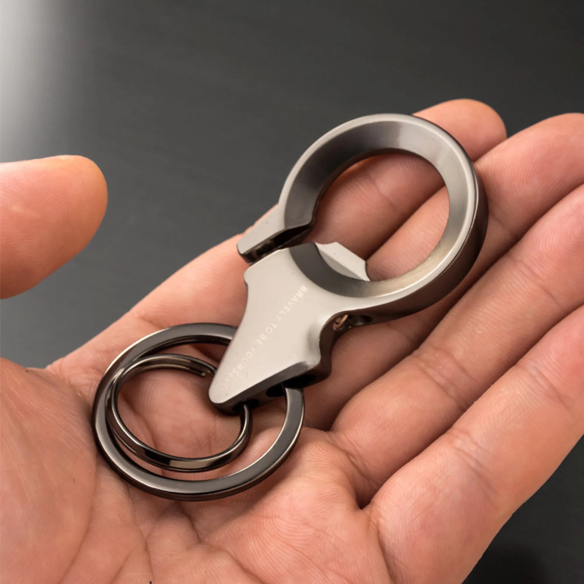 Zinc Alloy Keychain with Bottle Opener and Dual Key Rings thumbnail 4