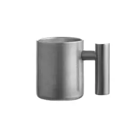 Retro Silver Stainless Steel Mug (Double-Wall or Single-Wall, with or without Lid) thumbnail 11