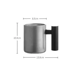 Retro Silver Stainless Steel Mug (Double-Wall or Single-Wall, with or without Lid) thumbnail 17