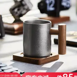 Retro Silver Stainless Steel Mug (Double-Wall or Single-Wall, with or without Lid) thumbnail 7
