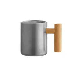 Retro Silver Stainless Steel Mug (Double-Wall or Single-Wall, with or without Lid) thumbnail 14