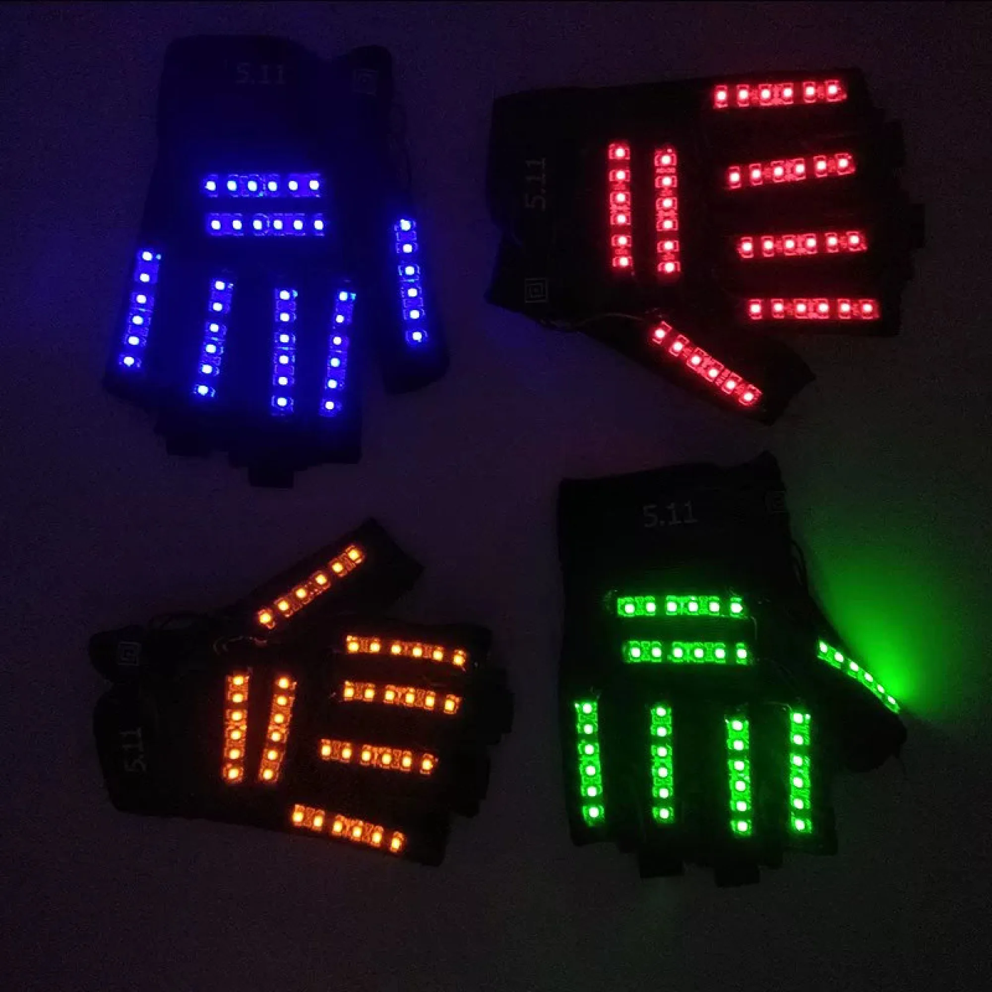 LED Light-Up Gloves with Fingerless Design and Multiple Color Options thumbnail 3