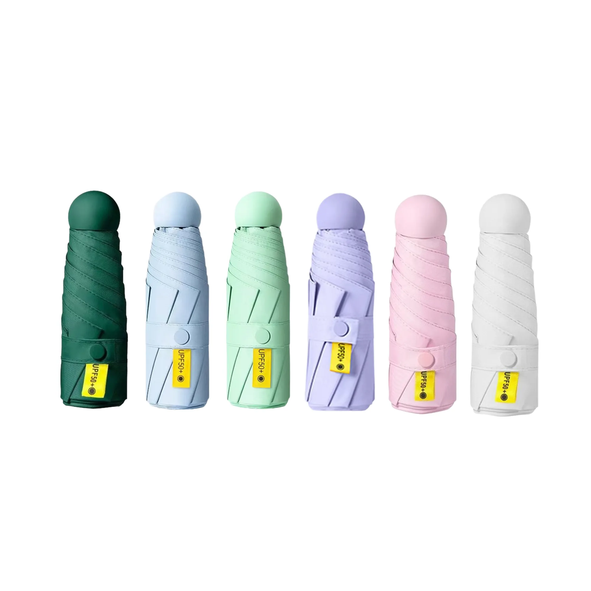 Five-Fold Mini Umbrella for Sun and Rain — View 1