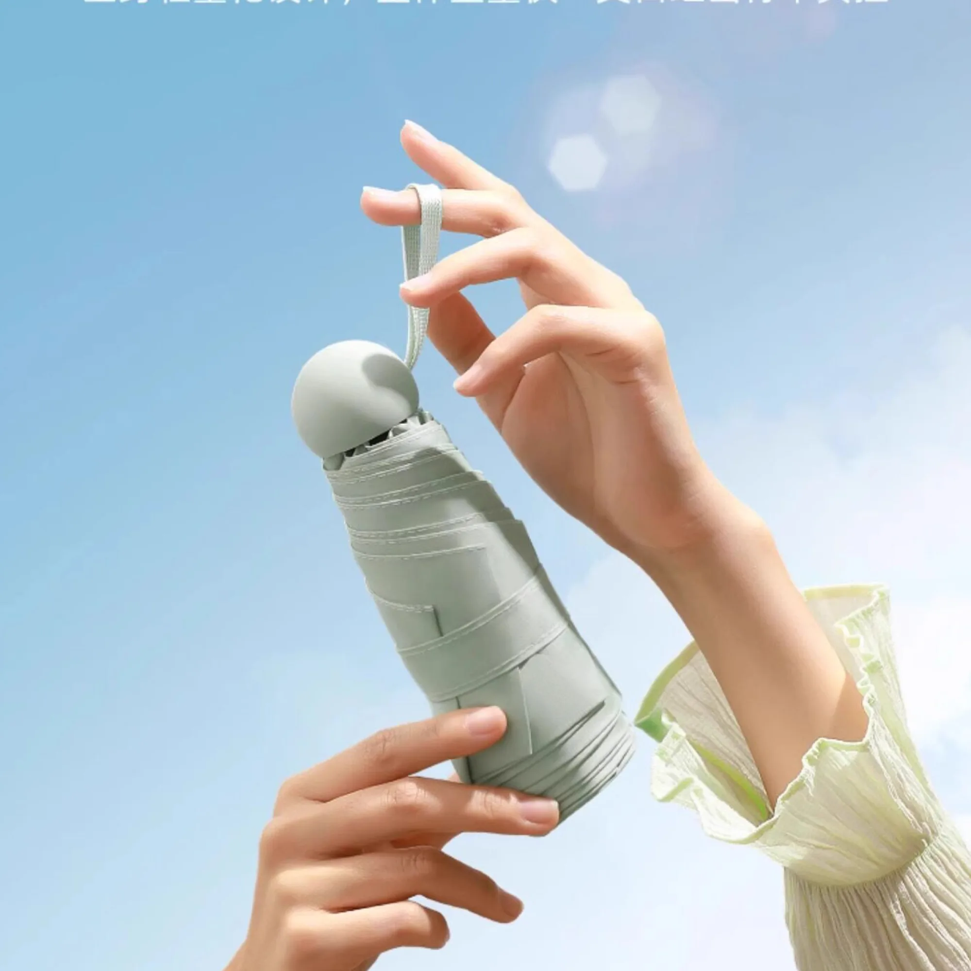 Five-Fold Mini Umbrella for Sun and Rain thumbnail 5