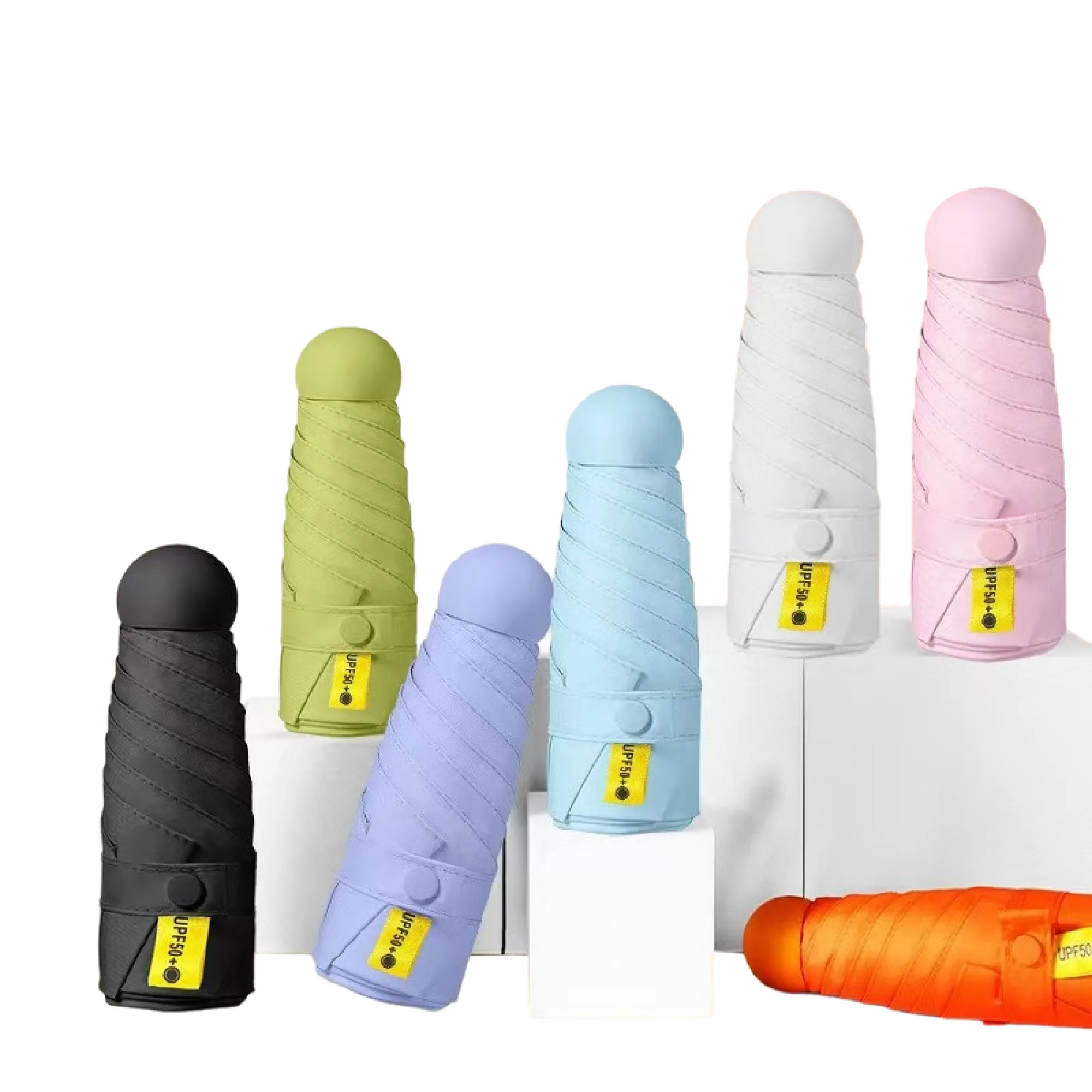 Five-Fold Mini Umbrella for Sun and Rain thumbnail 3