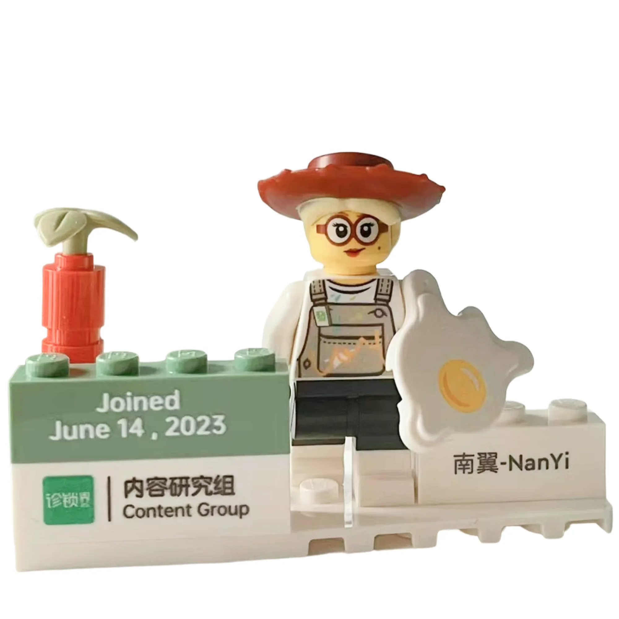 LEGO-Style Resin Minifigure Display Stand with Building Block Base