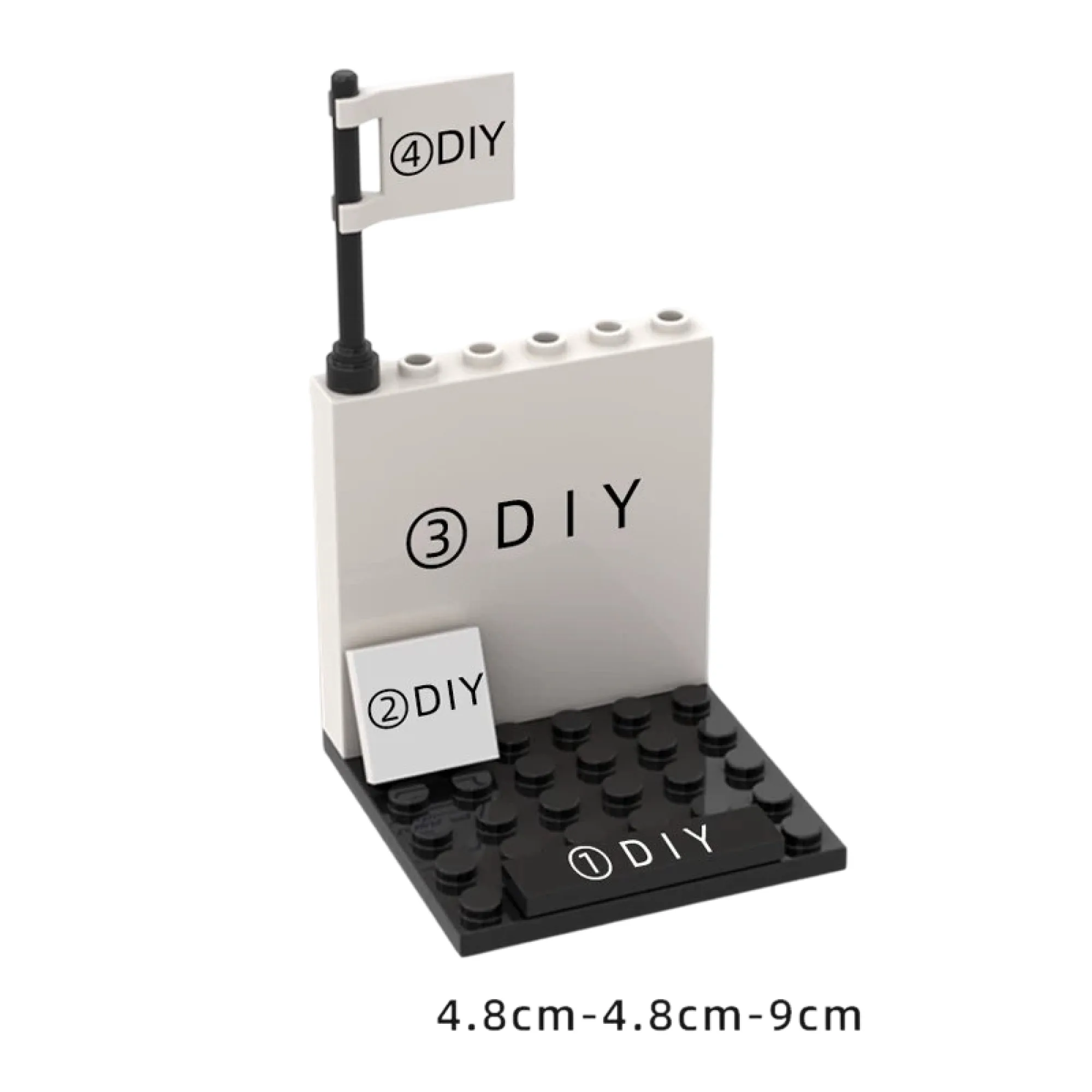 LEGO-Style Resin Minifigure Display Stand with Building Block Base thumbnail 8