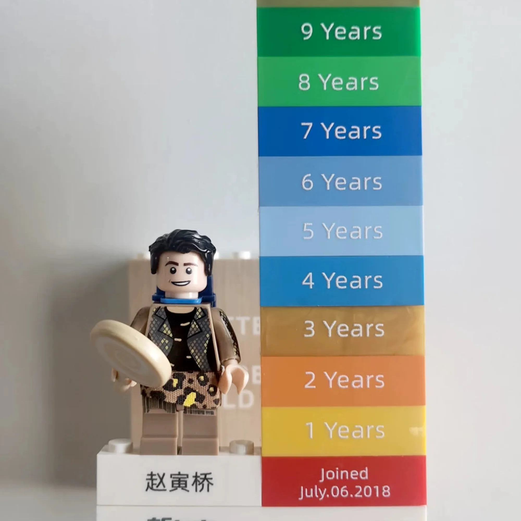 LEGO-Style Resin Minifigure Display Stand with Building Block Base thumbnail 5