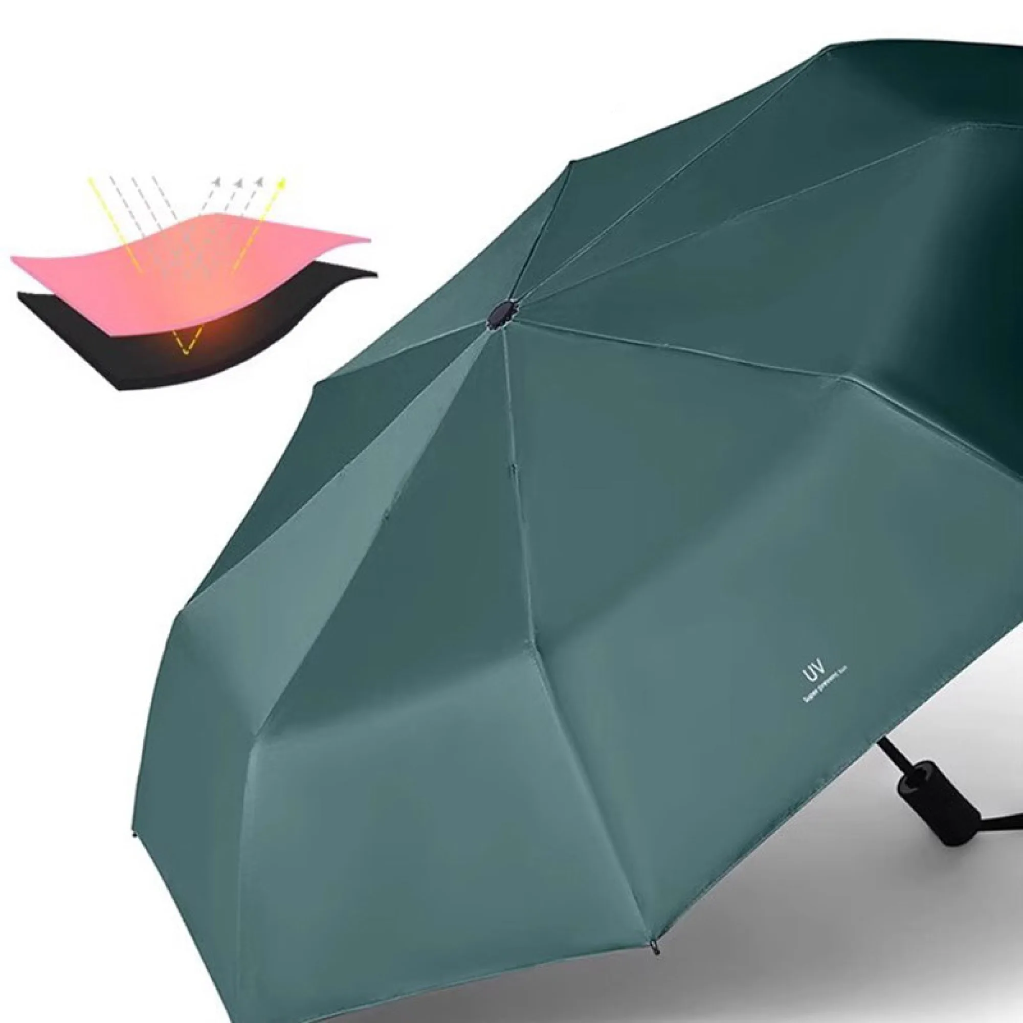 Manual Black Glue Folding Umbrella thumbnail 3