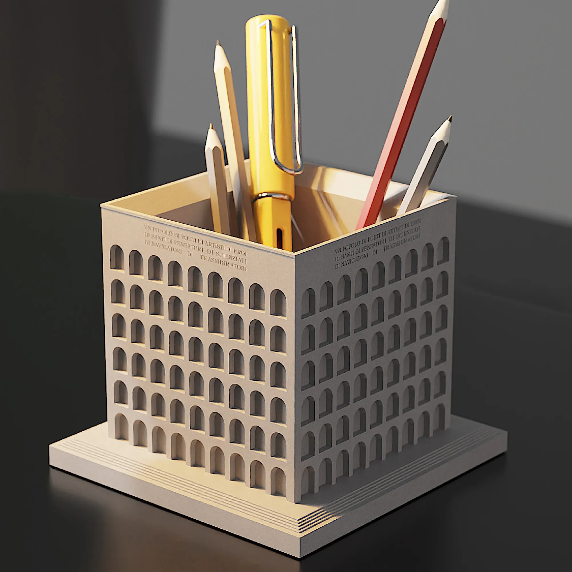 Italian Civilization Palace Concrete Pen Holder thumbnail 5